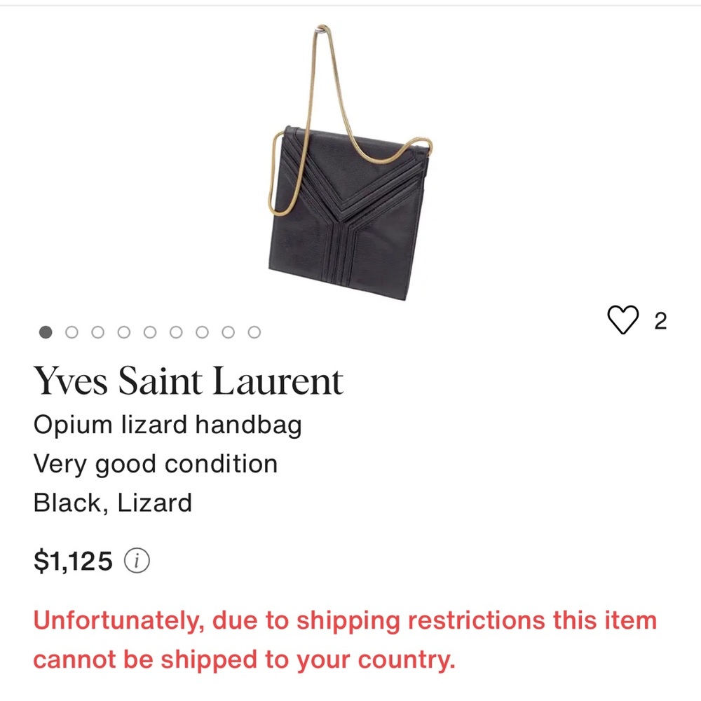 SOLD Extremely Rare YSL Yves Saint Laurent Opium Reptile Skin Shoulder Bag - Picture 8 of 13